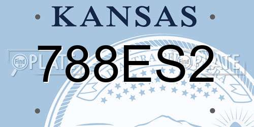 788ES2 Kansas License Plate