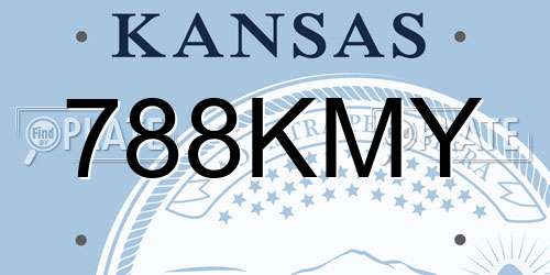 788KMY Kansas License Plate