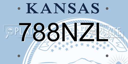 788NZL Kansas License Plate