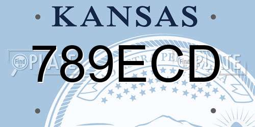 789ECD Kansas License Plate