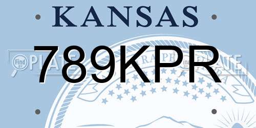789KPR Kansas License Plate