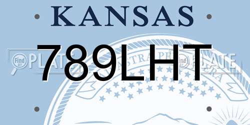 789LHT Kansas License Plate