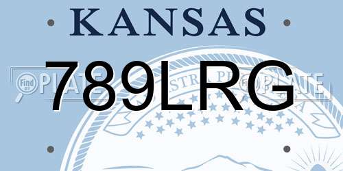 789LRG Kansas License Plate