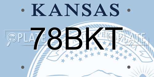 78BKT Kansas License Plate