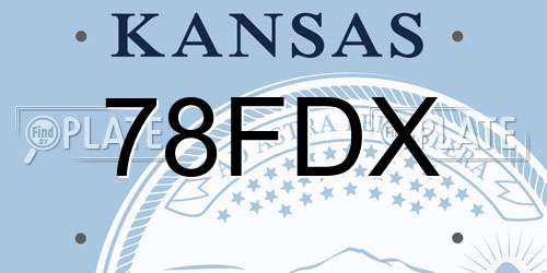 78FDX Kansas License Plate
