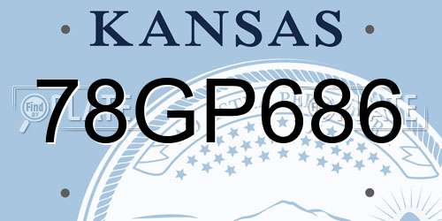 78GP686 Kansas License Plate