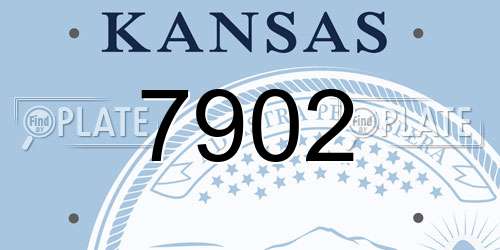 7902 Kansas License Plate