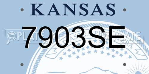 7903SE Kansas License Plate