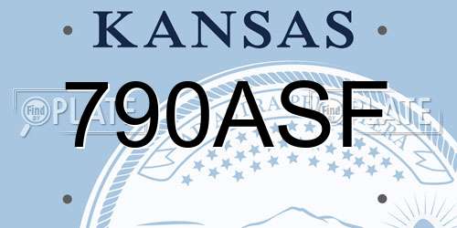 790ASF Kansas License Plate