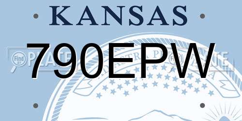 790EPW Kansas License Plate