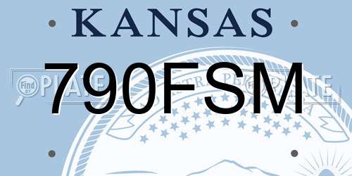 790FSM Kansas License Plate