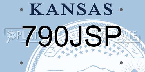 790JSP Kansas License Plate