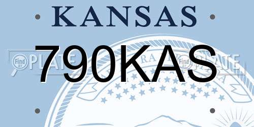 790KAS Kansas License Plate