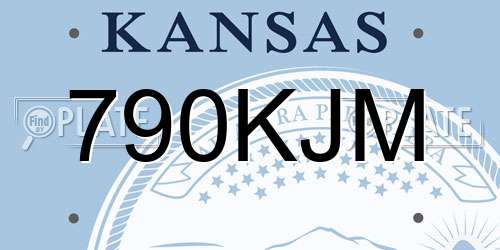 790KJM Kansas License Plate