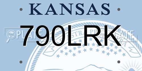 790LRK Kansas License Plate