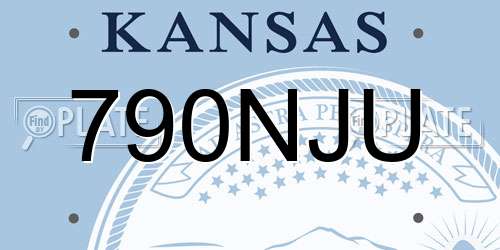 790NJU Kansas License Plate