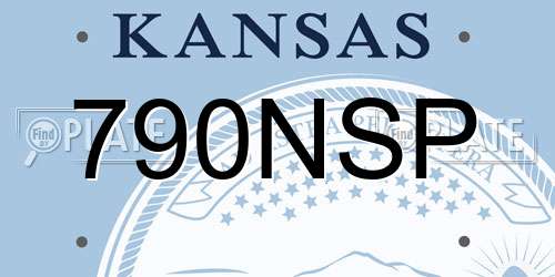 790NSP Kansas License Plate