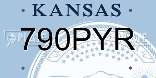 790PYR Kansas License Plate