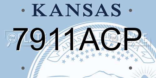 7911ACP Kansas License Plate