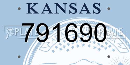 791690 Kansas License Plate