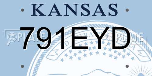 791EYD Kansas License Plate