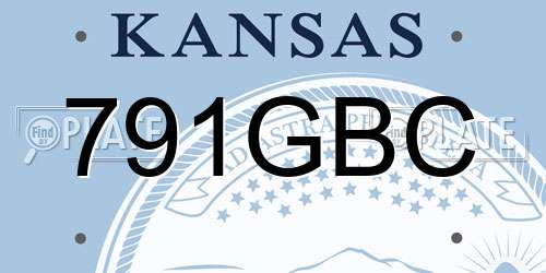 791GBC Kansas License Plate
