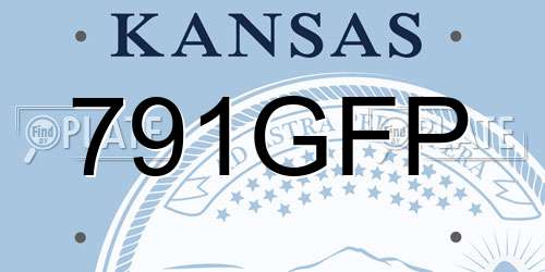791GFP Kansas License Plate
