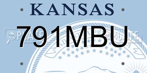 791MBU Kansas License Plate