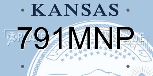 791MNP Kansas License Plate