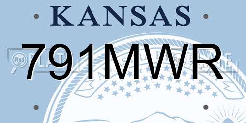 791MWR Kansas License Plate
