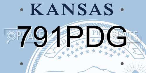 791PDG Kansas License Plate