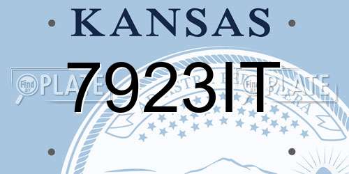 7923IT Kansas License Plate