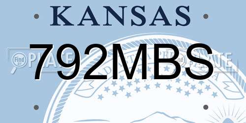 792MBS Kansas License Plate