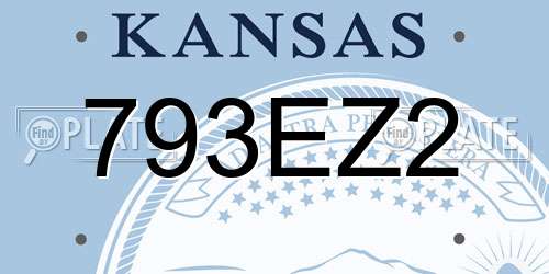 793EZ2 Kansas License Plate