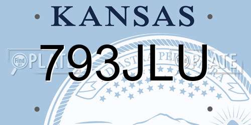 793JLU Kansas License Plate