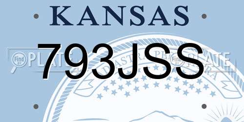 793JSS Kansas License Plate
