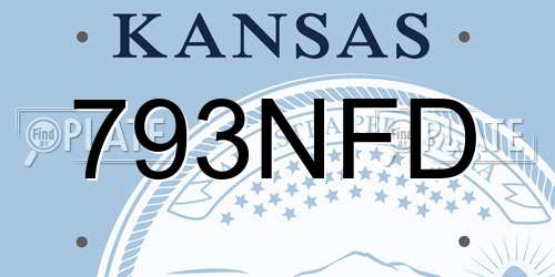793NFD Kansas License Plate