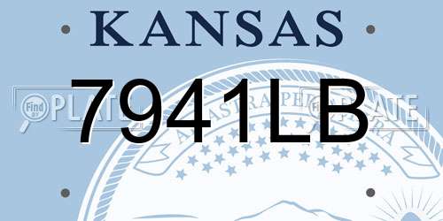 7941LB Kansas License Plate