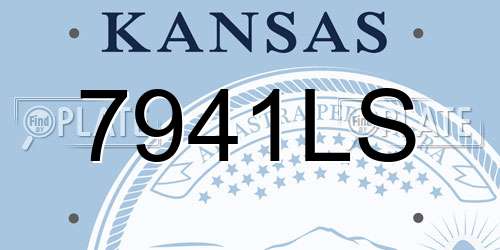 7941LS Kansas License Plate