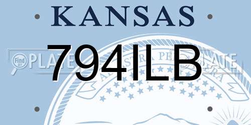 794ILB Kansas License Plate