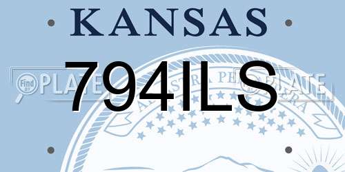 794ILS Kansas License Plate