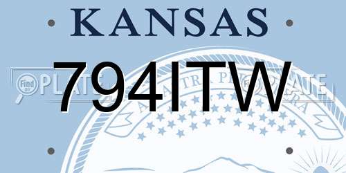794ITW Kansas License Plate