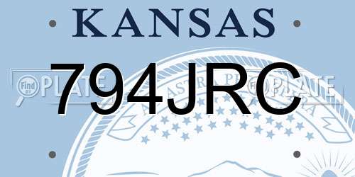 794JRC Kansas License Plate