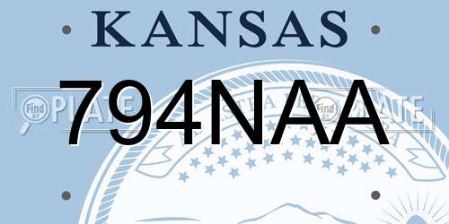 794NAA Kansas License Plate