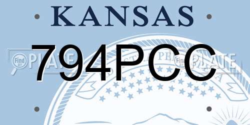 794PCC Kansas License Plate