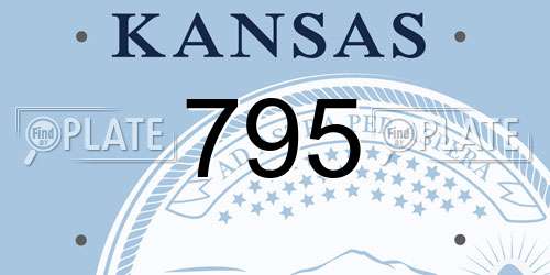 795 Kansas License Plate