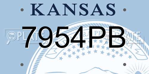 7954PB Kansas License Plate