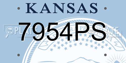 7954PS Kansas License Plate