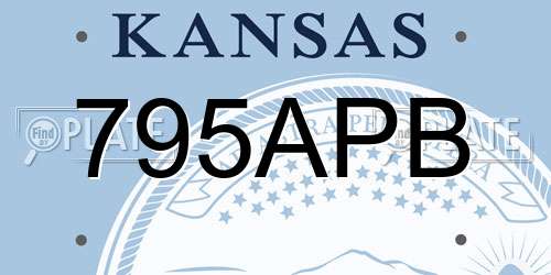 795APB Kansas License Plate