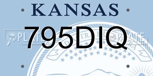 795DIQ Kansas License Plate